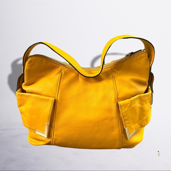 MICHAEL KORS YELLOW BEVERLY LARGE LEATHER - Picture 4 of 13
